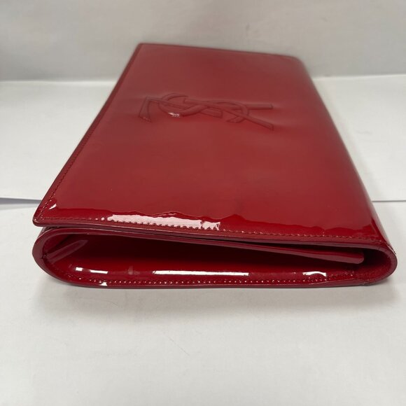 Saint Laurent YSL Belle de Jour Red Patent Leather Clutch Bag - Preowned - Picture 3 of 15